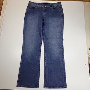 Bandolino Wide Leg Women's size 10 Medium Wash Boot Cut Blue Denim Jeans